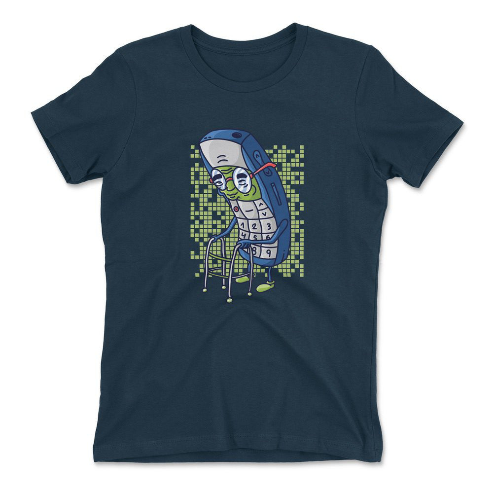 Old Nokia Cellphone Womens T-Shirt in Midnight Navy color