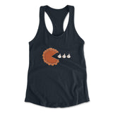 Pie Eating Cream Womens Racerback Tank in Midnight Navy color