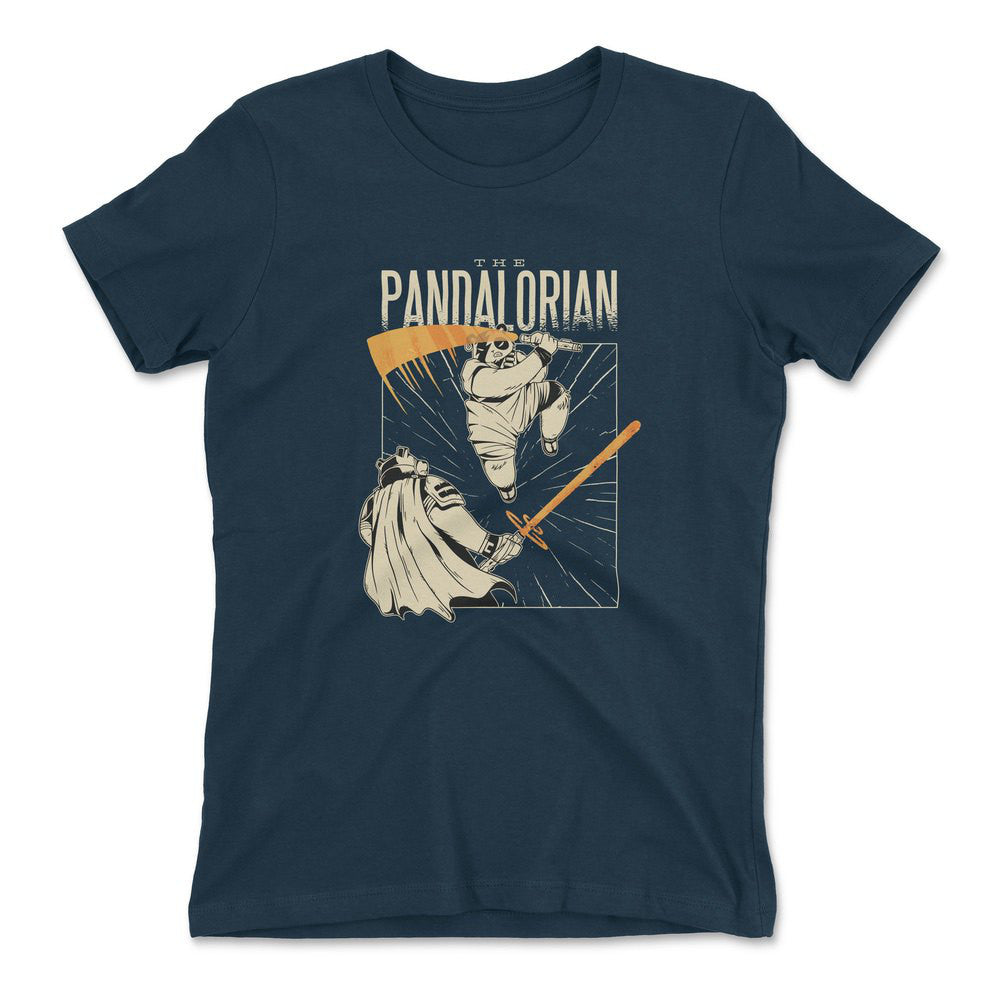The Pandalorian Womens T-Shirt in Midnight Navy color