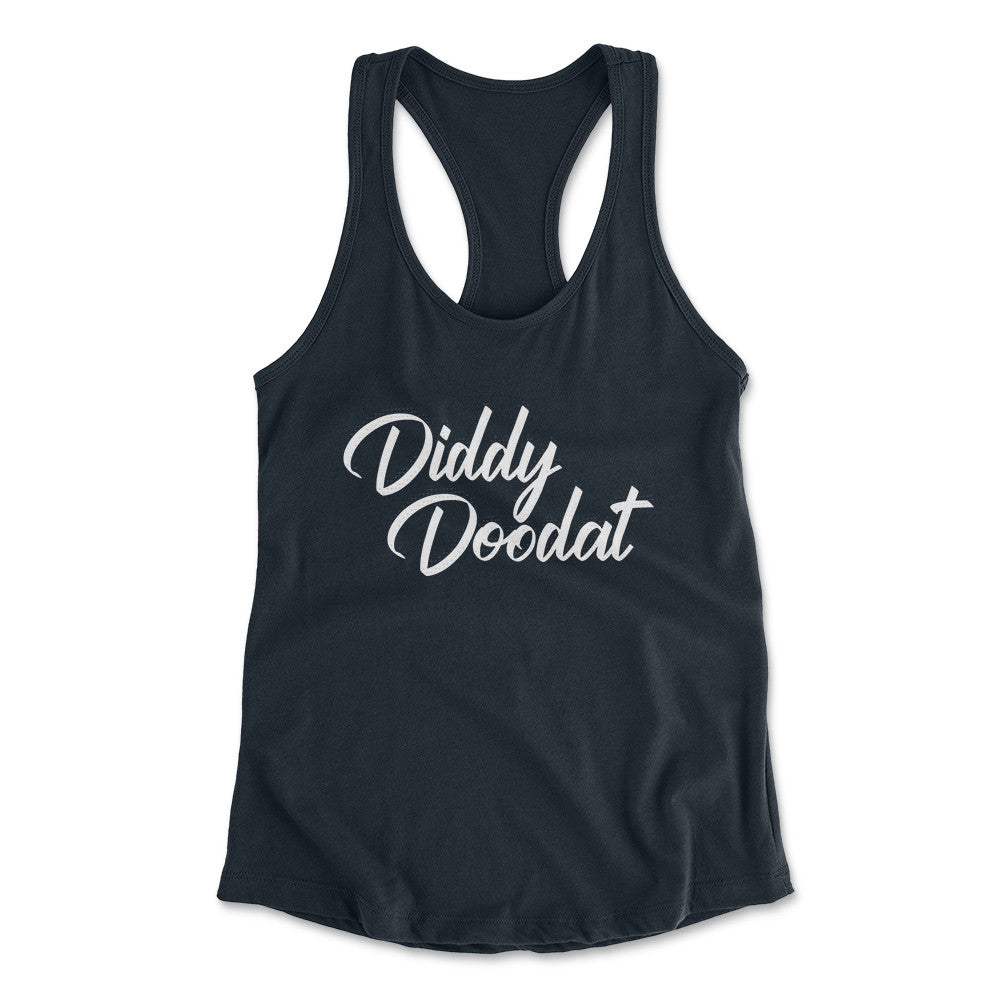 Diddy Doodat Womens Racerback Tank in Midnight Navy color