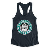 Starpugs Coffee Womens Racerback Tank in Midnight Navy color