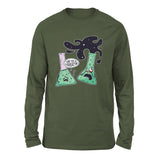 I Think You're Overreacting Men/Unisex Drop Shoulder Sweatshirt in Military Green color
