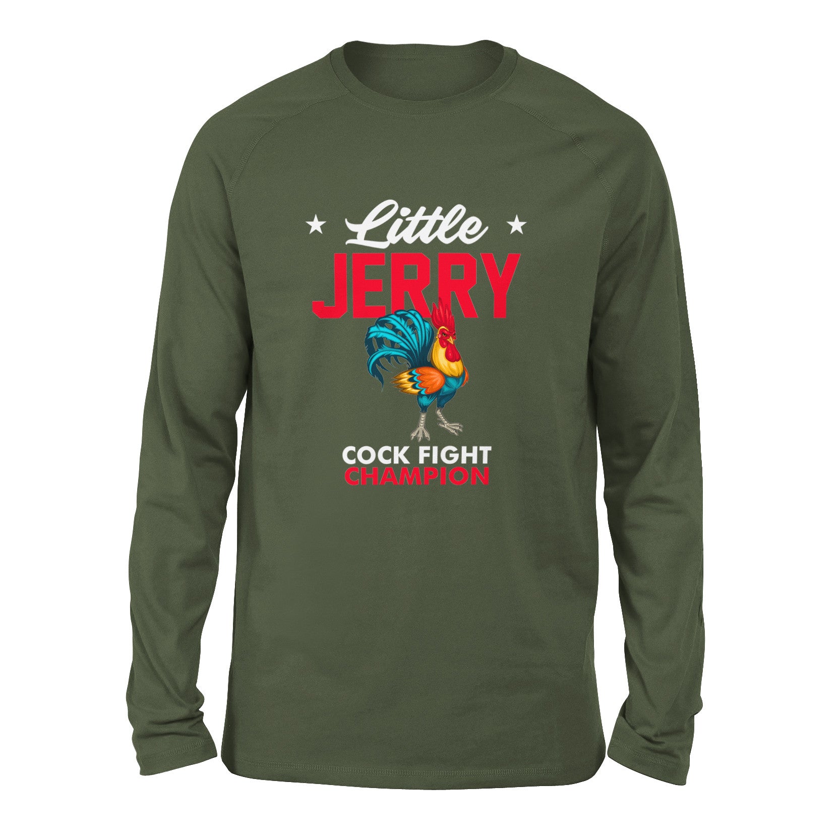 Little Jerry Men/Unisex Drop Shoulder Sweatshirt in Military Green color