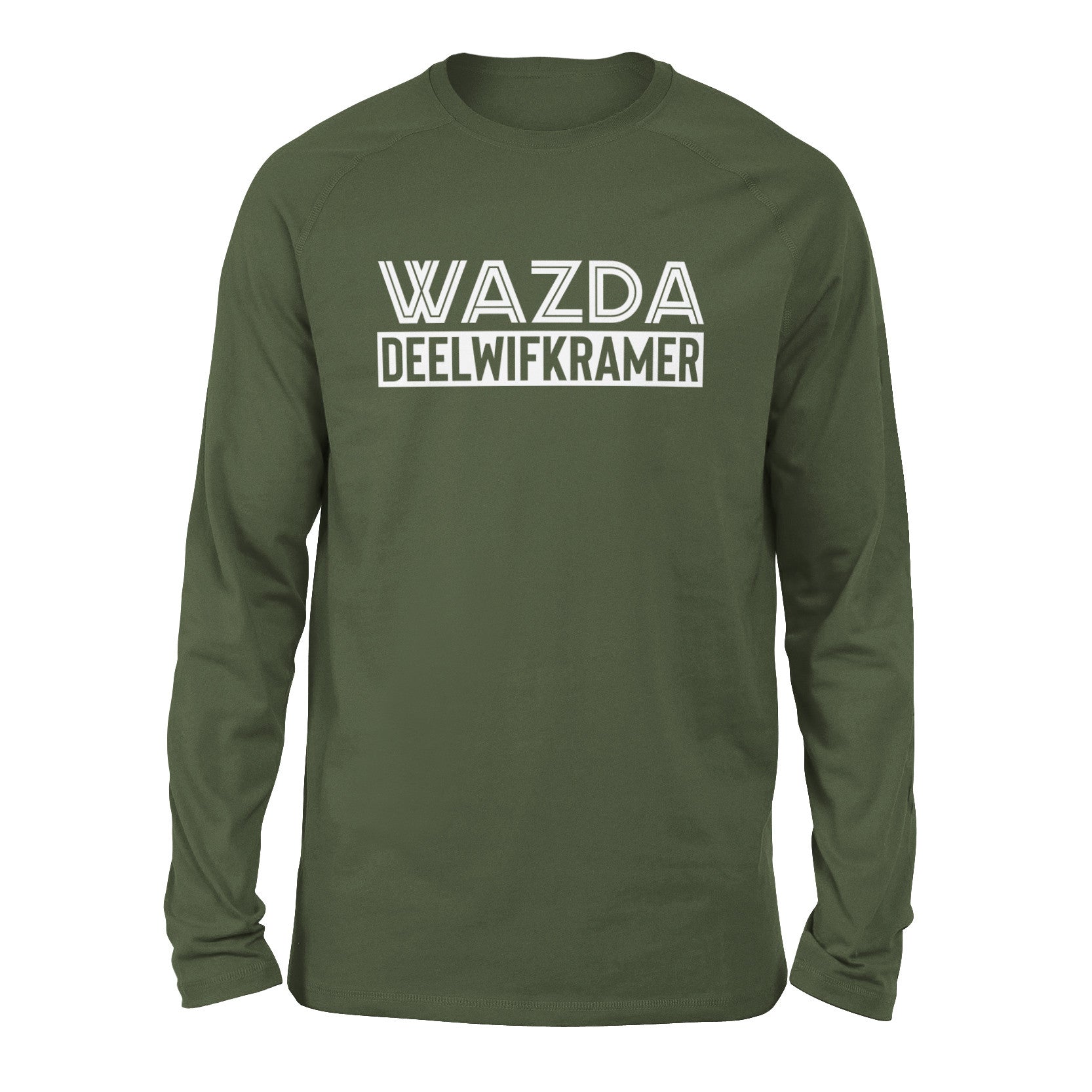 Wazda Deelwifkramer Men/Unisex Drop Shoulder Sweatshirt in Military Green color