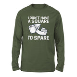 I Don't Have A Square To Spare Men/Unisex Drop Shoulder Sweatshirt in Military Green color