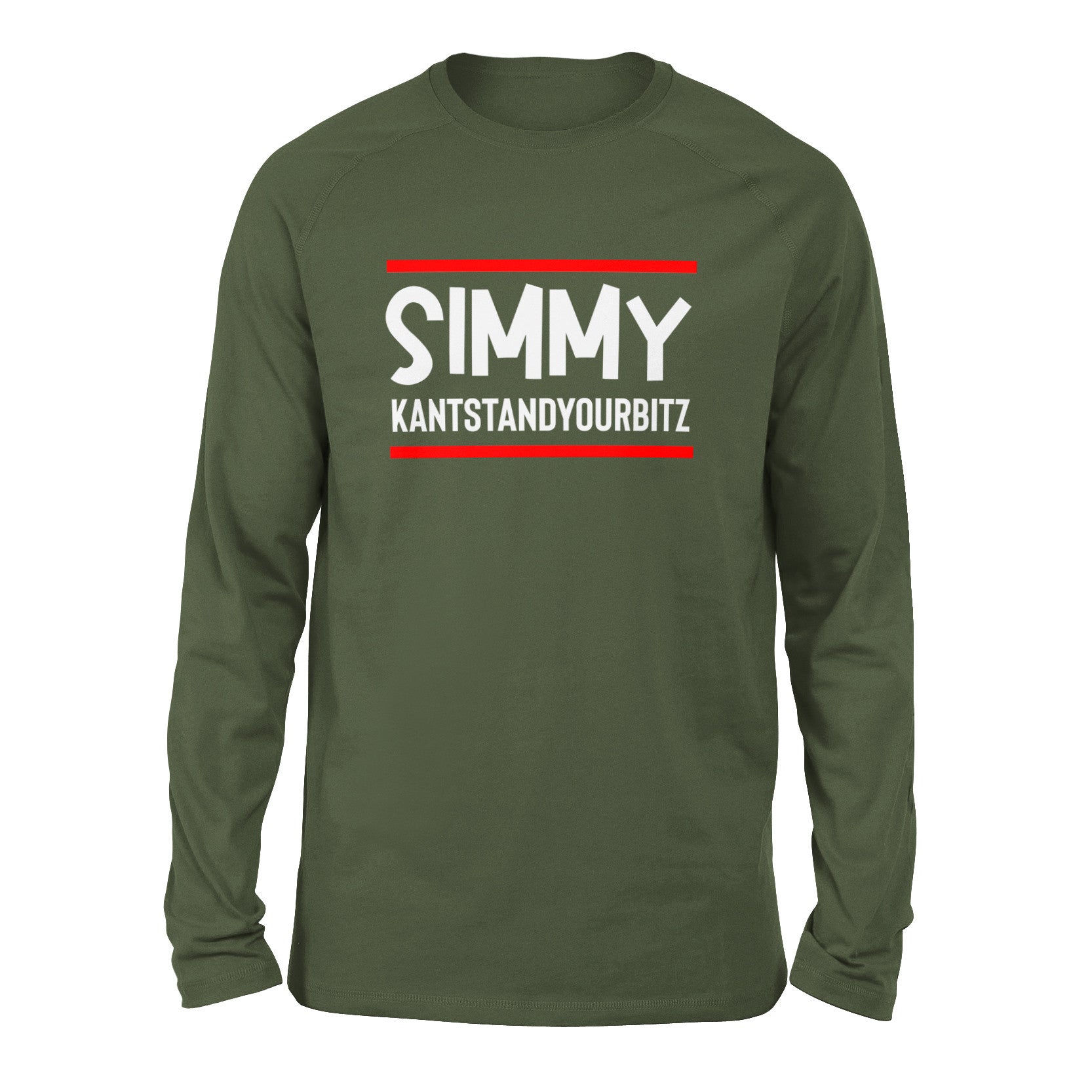 Simmy Kantstandyourbitz Men/Unisex Drop Shoulder Sweatshirt in Military Green color