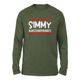 Simmy Kantstandyourbitz Men/Unisex Drop Shoulder Sweatshirt in Military Green color