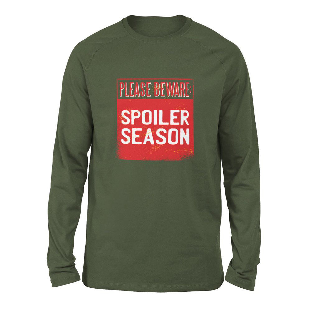 Spoiler Alert Men/Unisex Drop Shoulder Sweatshirt in Military Green color