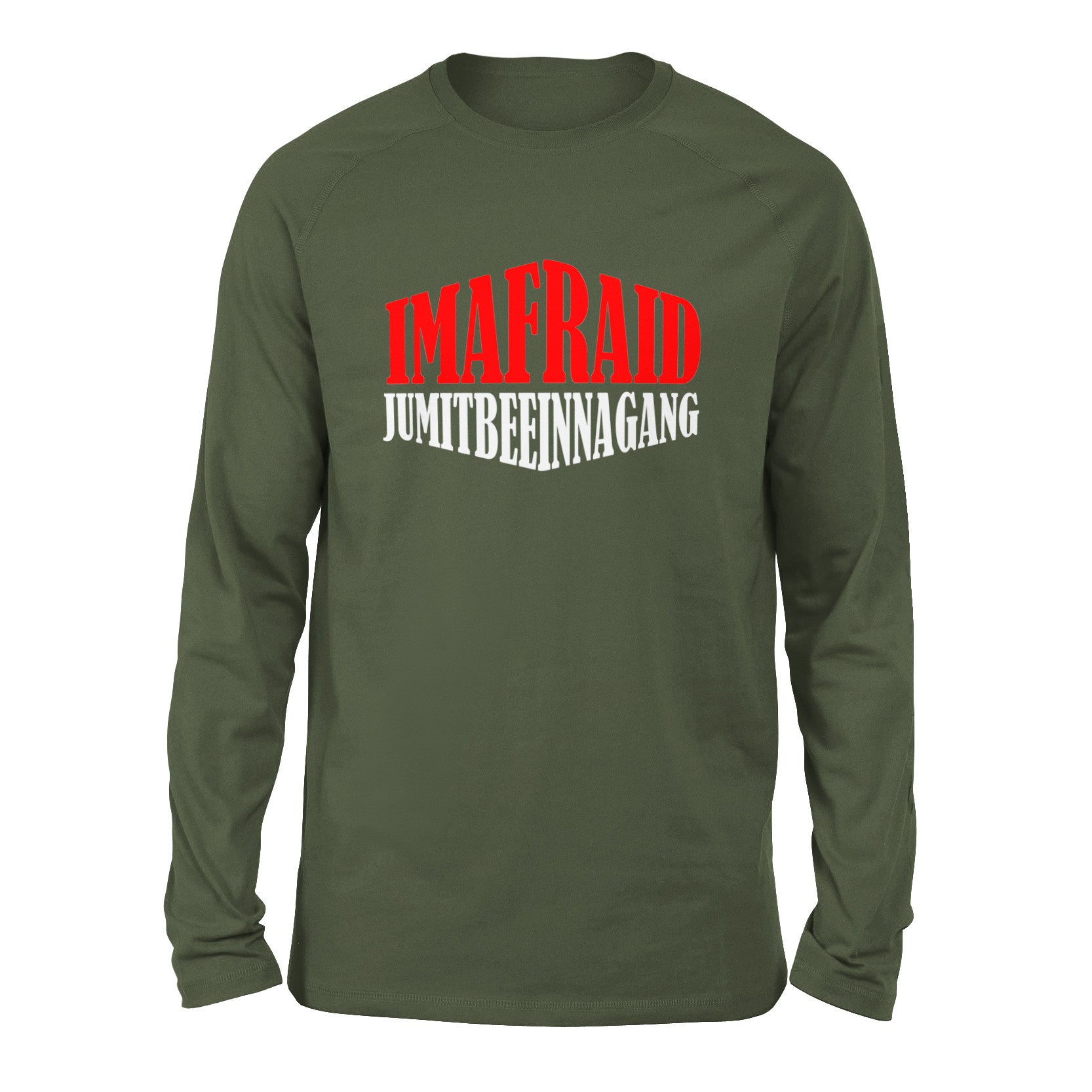 Imafraid Jumitbeeinnagang Men/Unisex Drop Shoulder Sweatshirt in Military Green color