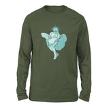 Statue Of Liberty Marilyn Monroe Men/Unisex Drop Shoulder Sweatshirt in Military Green color
