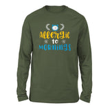 Allergic To Mornings Men/Unisex Drop Shoulder Sweatshirt