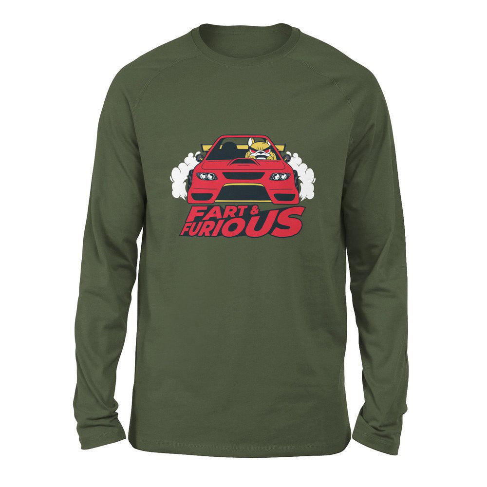 Fart And Furious Men/Unisex Drop Shoulder Sweatshirt in Military Green color