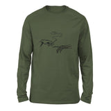 Creation Of Adam - Smoking Men/Unisex Drop Shoulder Sweatshirt in Military Green color