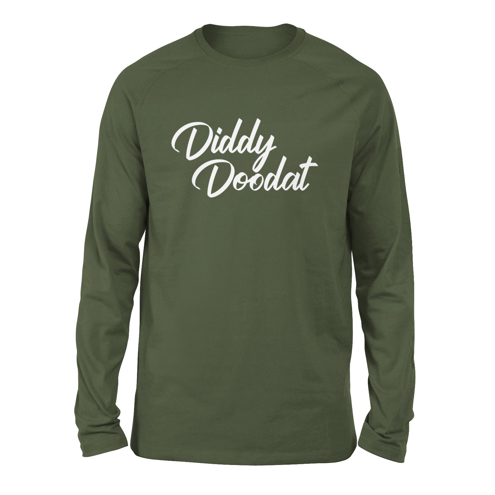 Diddy Doodat Men/Unisex Drop Shoulder Sweatshirt in Military Green color
