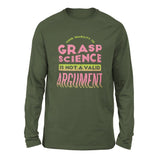 Not A Valid Argument Men/Unisex Drop Shoulder Sweatshirt in Military Green color