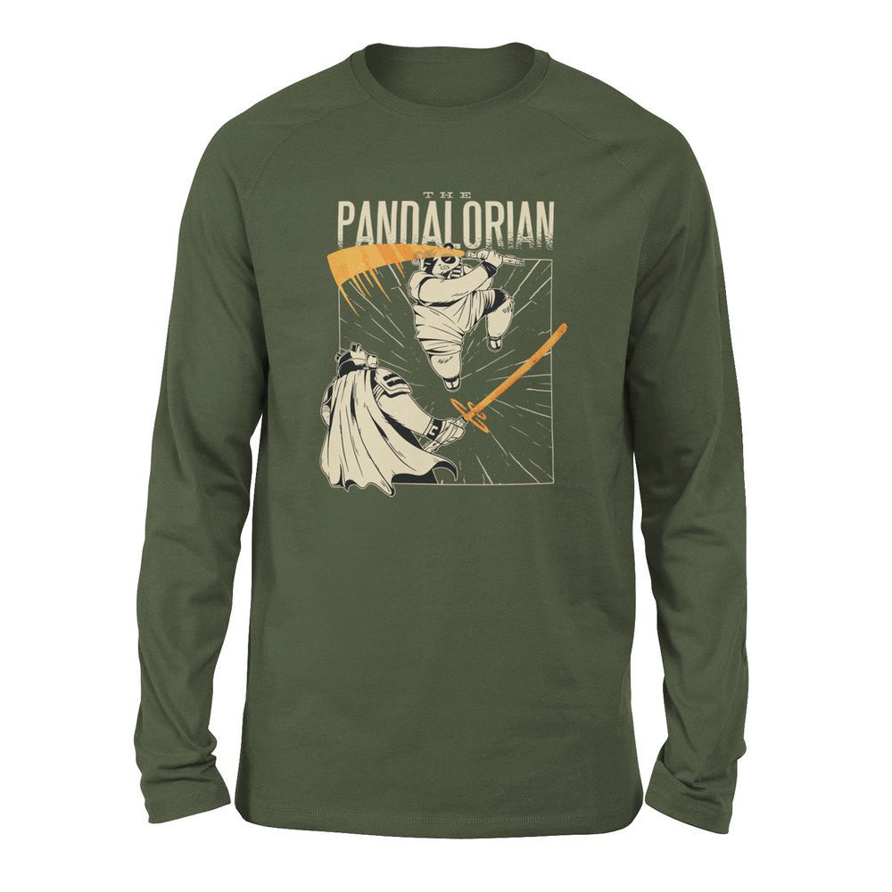 The Pandalorian Men/Unisex Drop Shoulder Sweatshirt in Military Green color