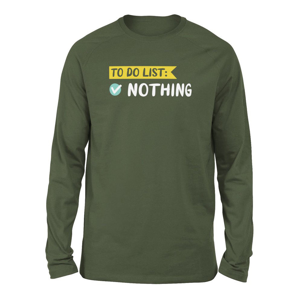 To Do List, Nothing Men/Unisex Drop Shoulder Sweatshirt in Military Green color