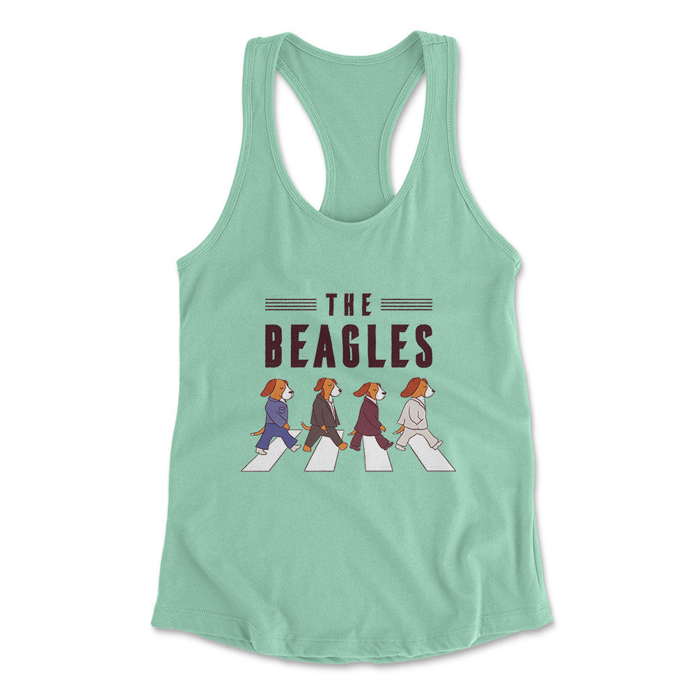 The Beagles Womens Racerback Tank in Mint color