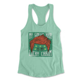 My Ginger Hair Is My Lucky Charm Womens Racerback Tank in Mint color