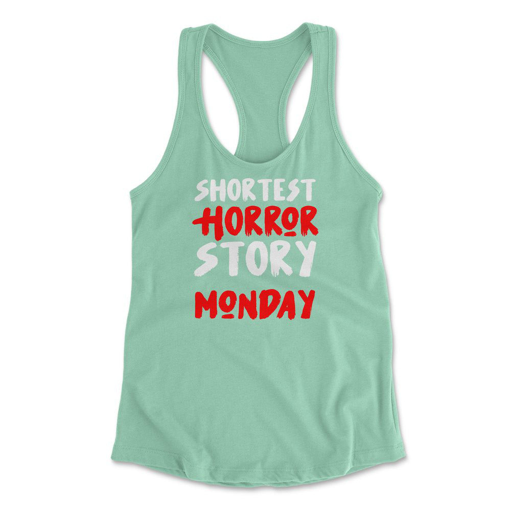 Shortest Horror Story - Monday Womens Racerback Tank in Mint color