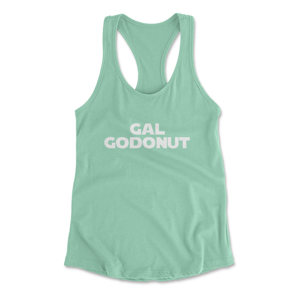 Gal Godonut Womens Racerback Tank in Mint color