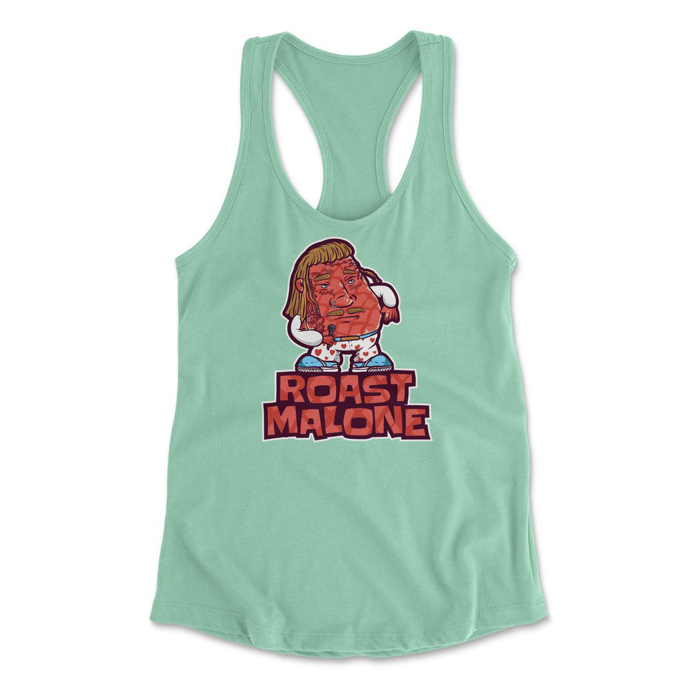 Roast Malone Womens Racerback Tank in Mint color