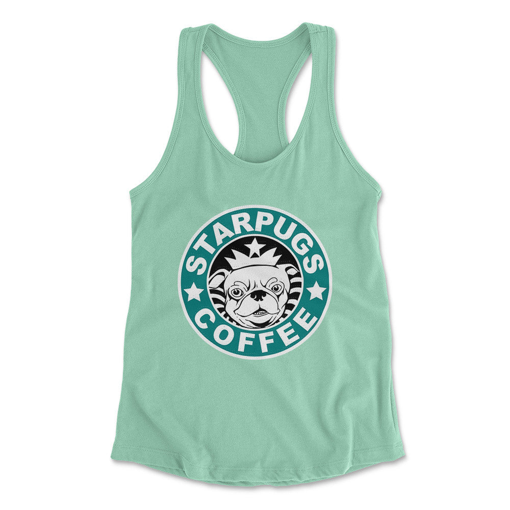 Starpugs Coffee Womens Racerback Tank in Mint color