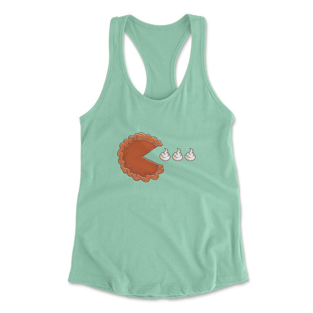 Pie Eating Cream Womens Racerback Tank in Mint color
