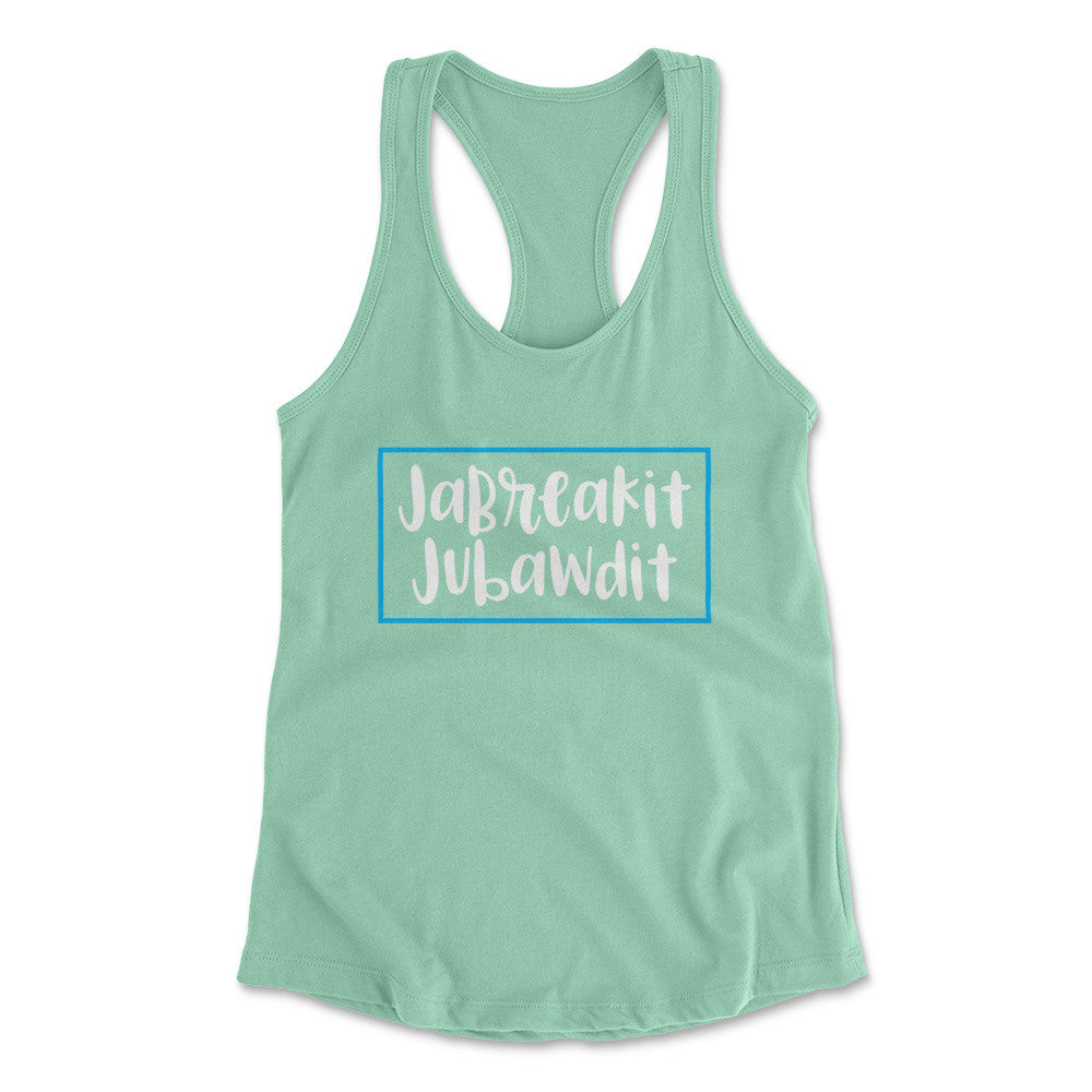 Jabreakit Jabawdit Womens Racerback Tank in Mint color