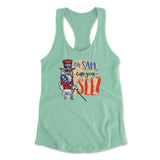 Oh Sam Can You See Womens Racerback Tank in Mint color