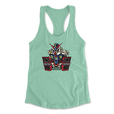 Sleepy Robot Womens Racerback Tank in Mint color