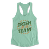 Irish Drinking Team Womens Racerback Tank in Mint color