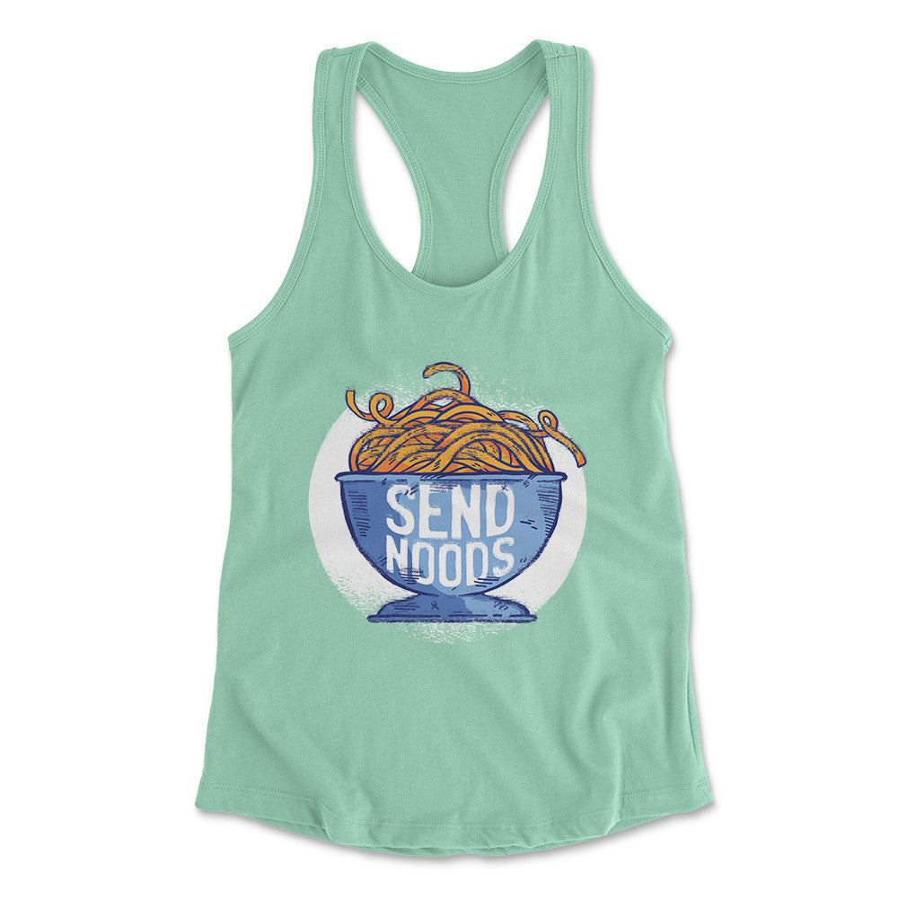 Send Noods Womens Racerback Tank in Mint color