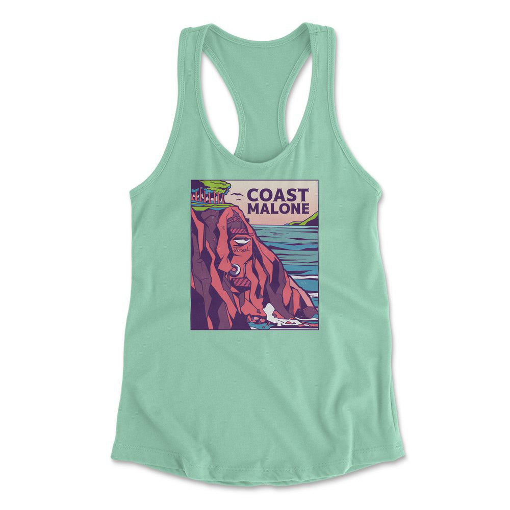 Coast Malone Womens Racerback Tank in Mint color