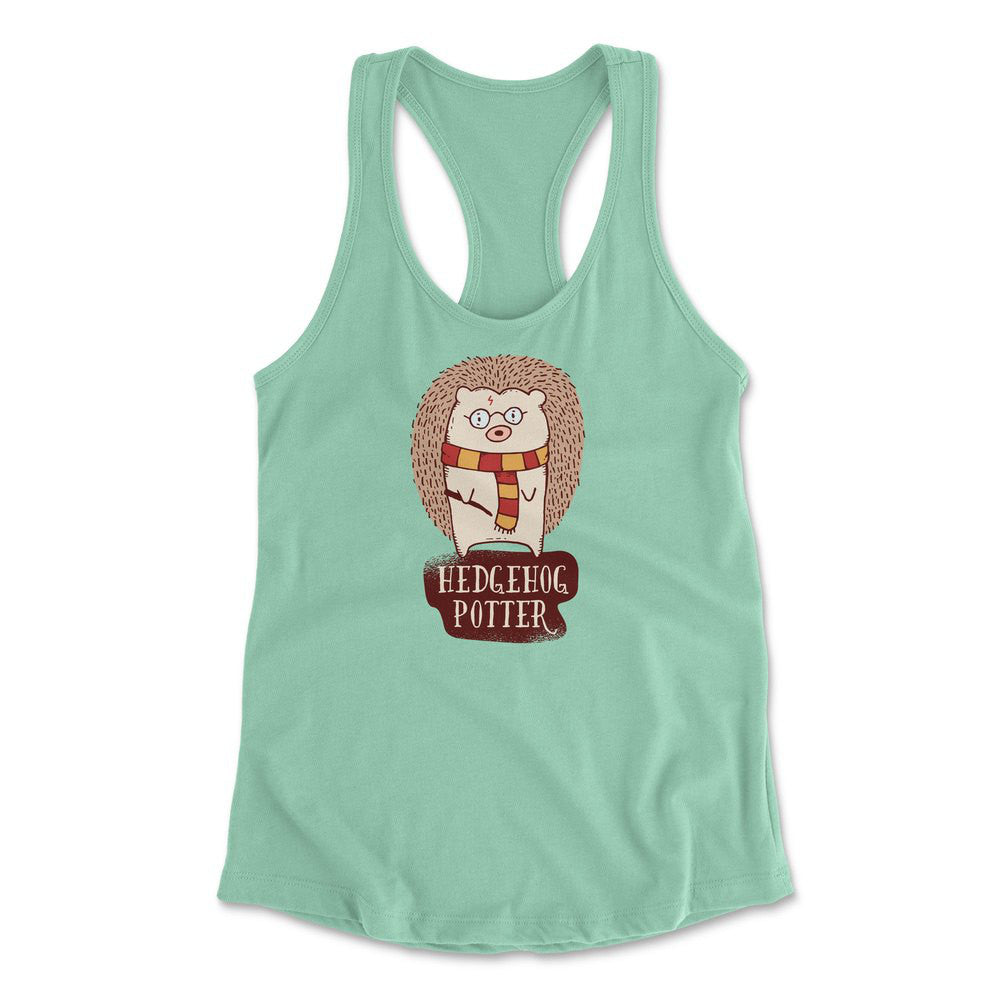 Hedge Hog Potter Womens Racerback Tank in Mint color