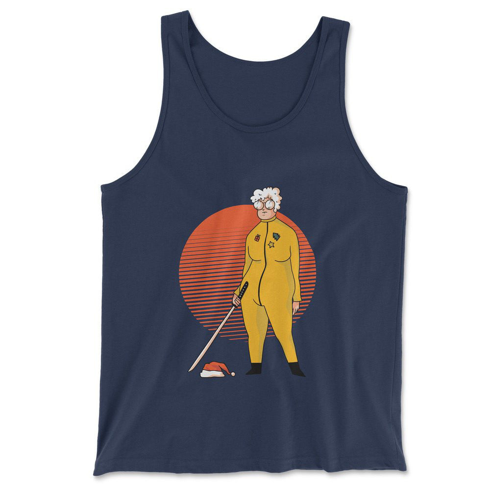 Kill Bill Mrs.santa Men/Unisex Tank in Navy color
