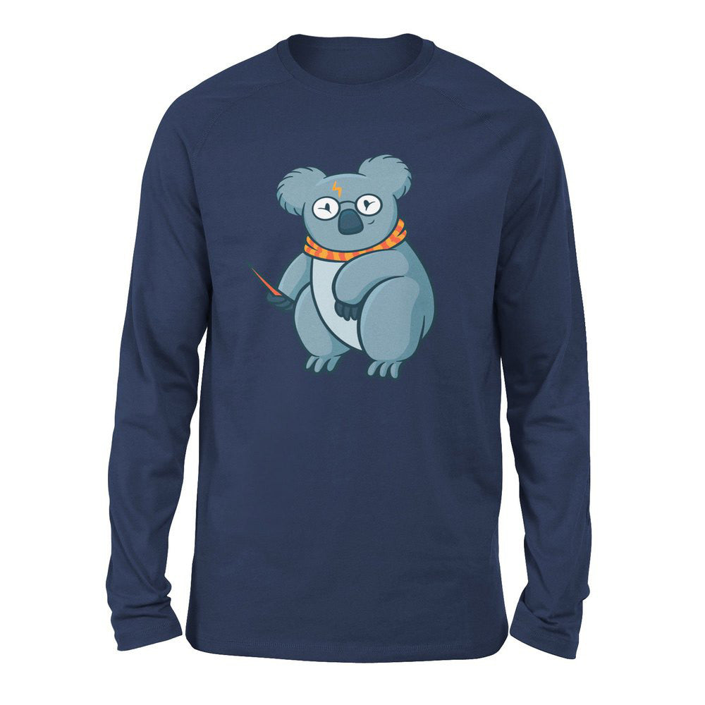 Koala Potter Men/Unisex Drop Shoulder Sweatshirt in Navy color