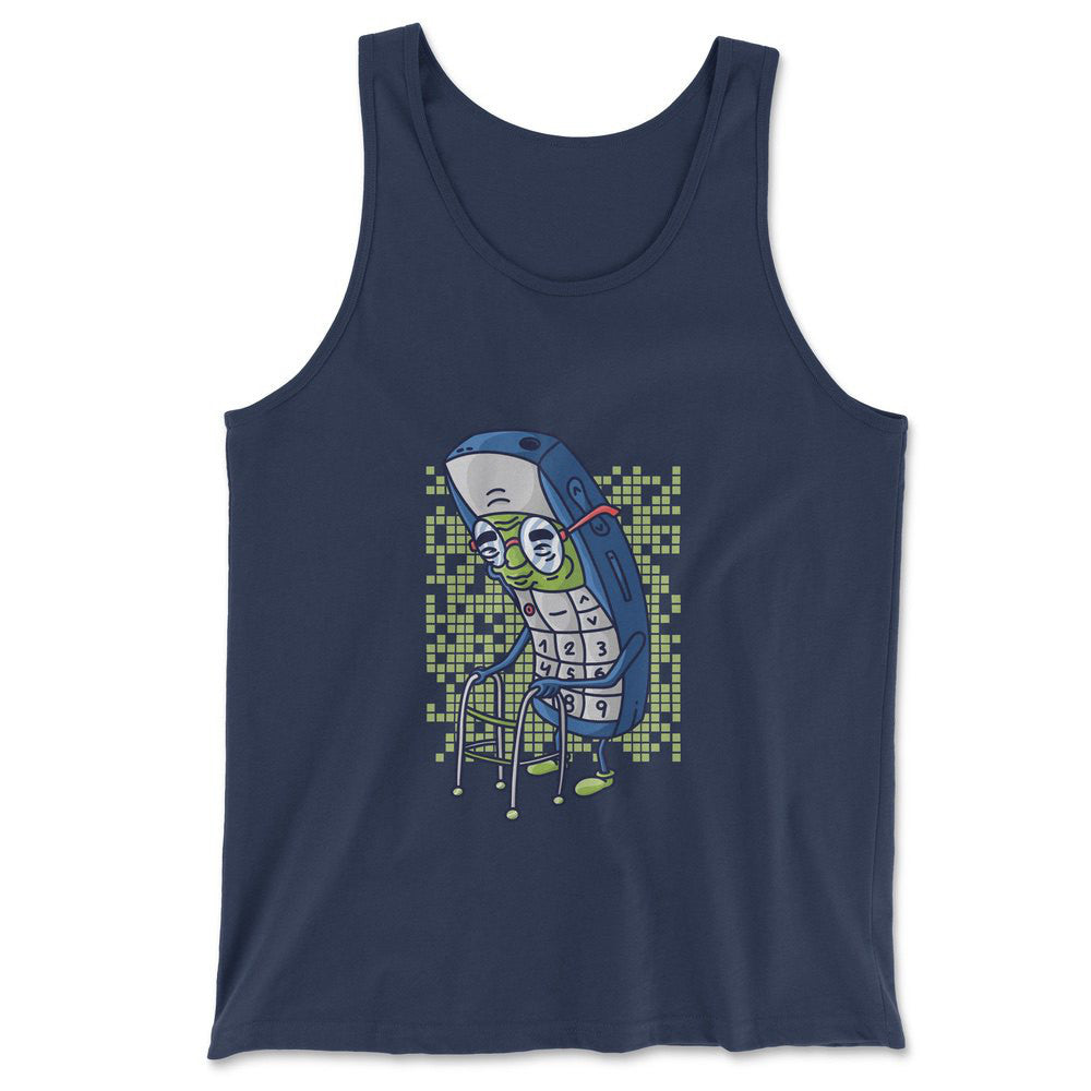 Old Nokia Cellphone Men/Unisex Tank in Navy color