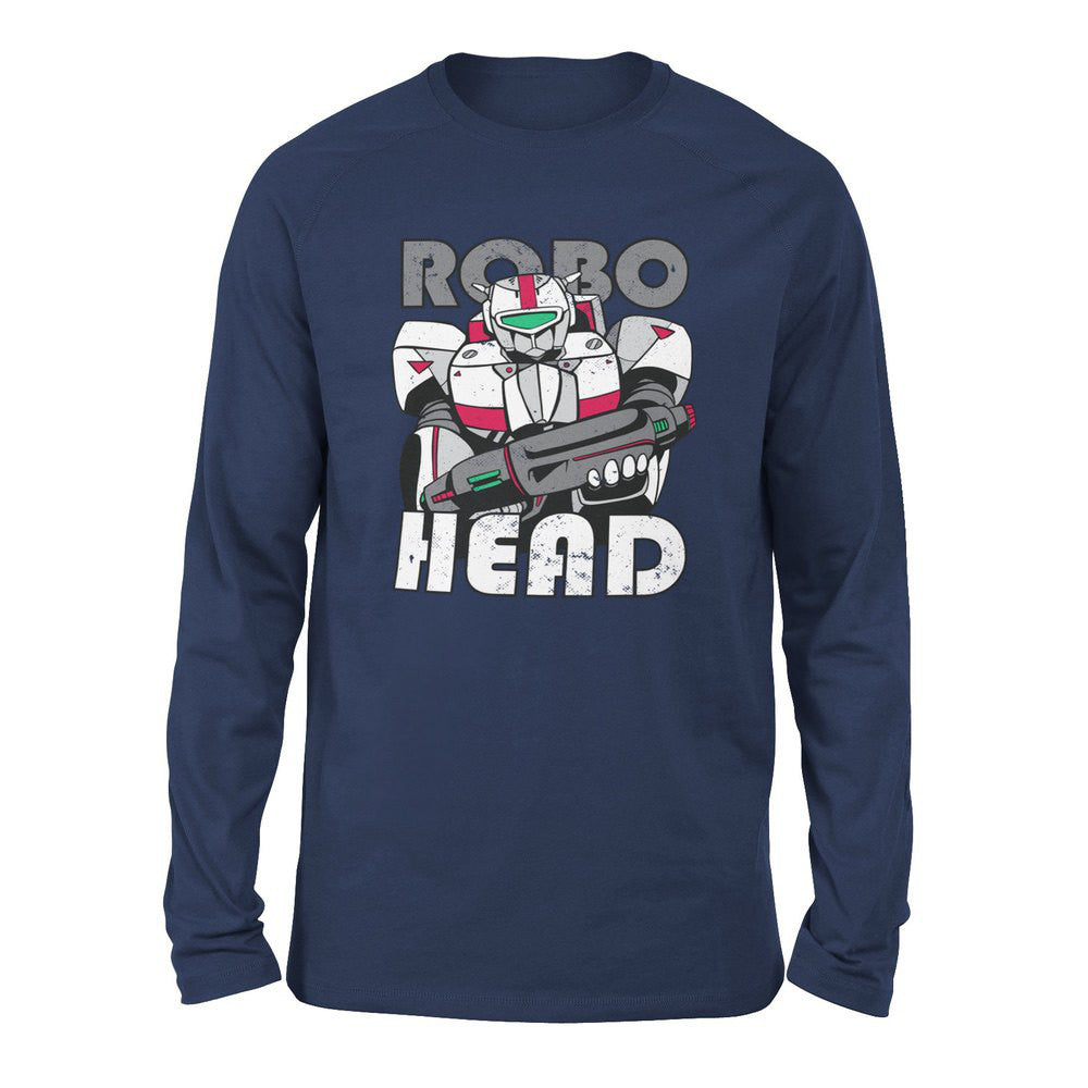 Robo Head Men/Unisex Drop Shoulder Sweatshirt in Navy color