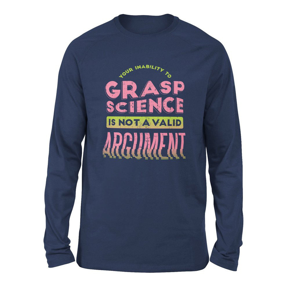 Not A Valid Argument Men/Unisex Drop Shoulder Sweatshirt in Navy color