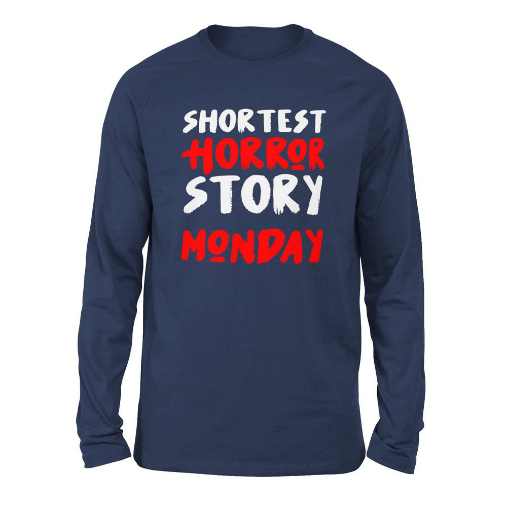 Shortest Horror Story - Monday Men/Unisex Drop Shoulder Sweatshirt in Navy color