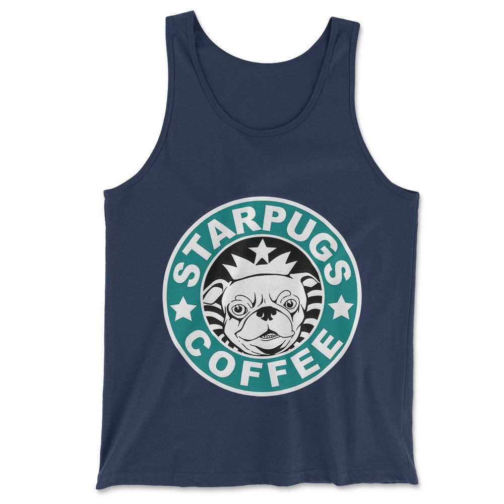 Starpugs Coffee Men/Unisex Tank in Navy color