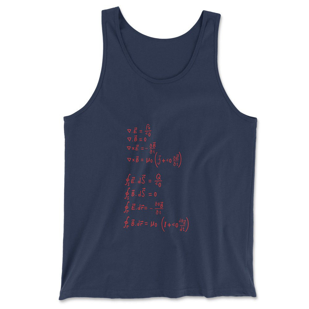 Physics Formula Men/Unisex Tank in Navy color