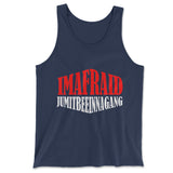 Imafraid Jumitbeeinnagang Men/Unisex Tank in Navy color