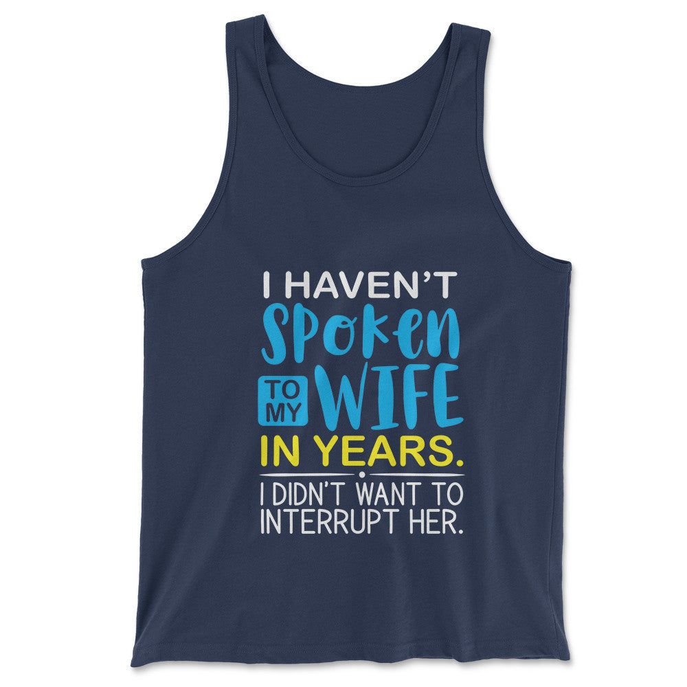 My Wife Knows Everything Men/Unisex Tank in Navy color