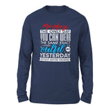 Monday, The Only Day You Can Wear The Same Exact Outfit As Yesterday Without Anyone Knowing Men/Unisex Drop Shoulder Sweatshirt in Navy color