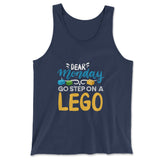 Dear Monday, Go Step On A Lego Men/Unisex Tank in Navy color