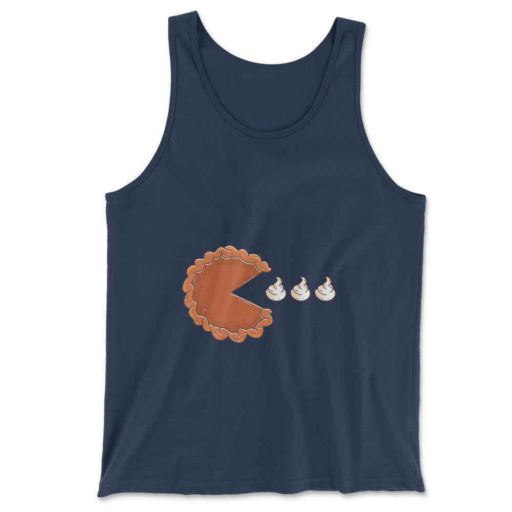 Pie Eating Cream Men/Unisex Tank in Navy color