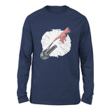 Creation Of Adam - Motorcycle Men/Unisex Drop Shoulder Sweatshirt in Navy color