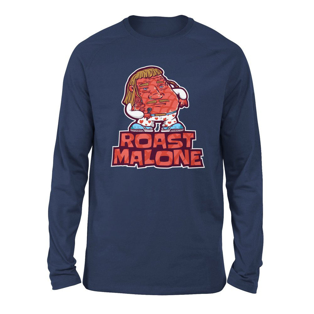 Roast Malone Men/Unisex Drop Shoulder Sweatshirt in Navy color